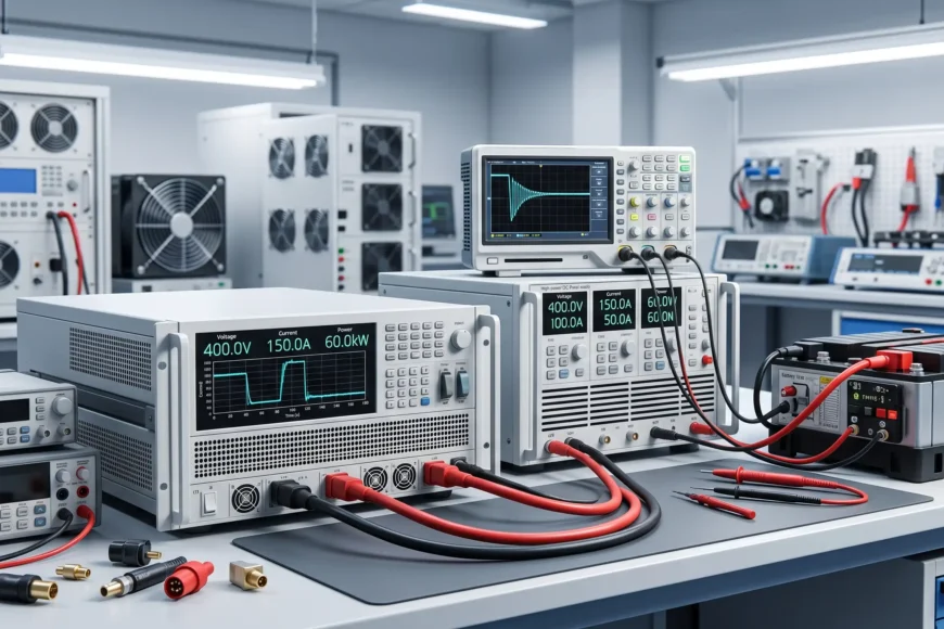 Programlanabilir DC elektronik yük ile güç kaynağı ve batarya testi