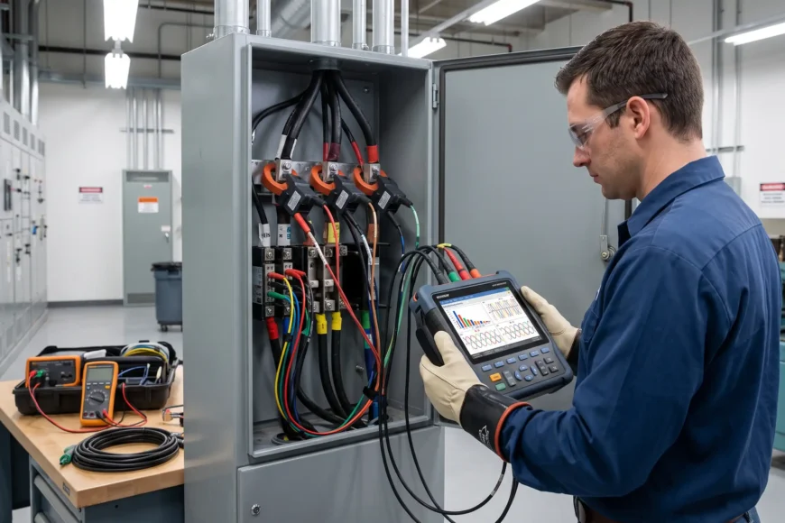 Üç fazlı elektrik sisteminde güç kalitesi ve harmonik ölçümü