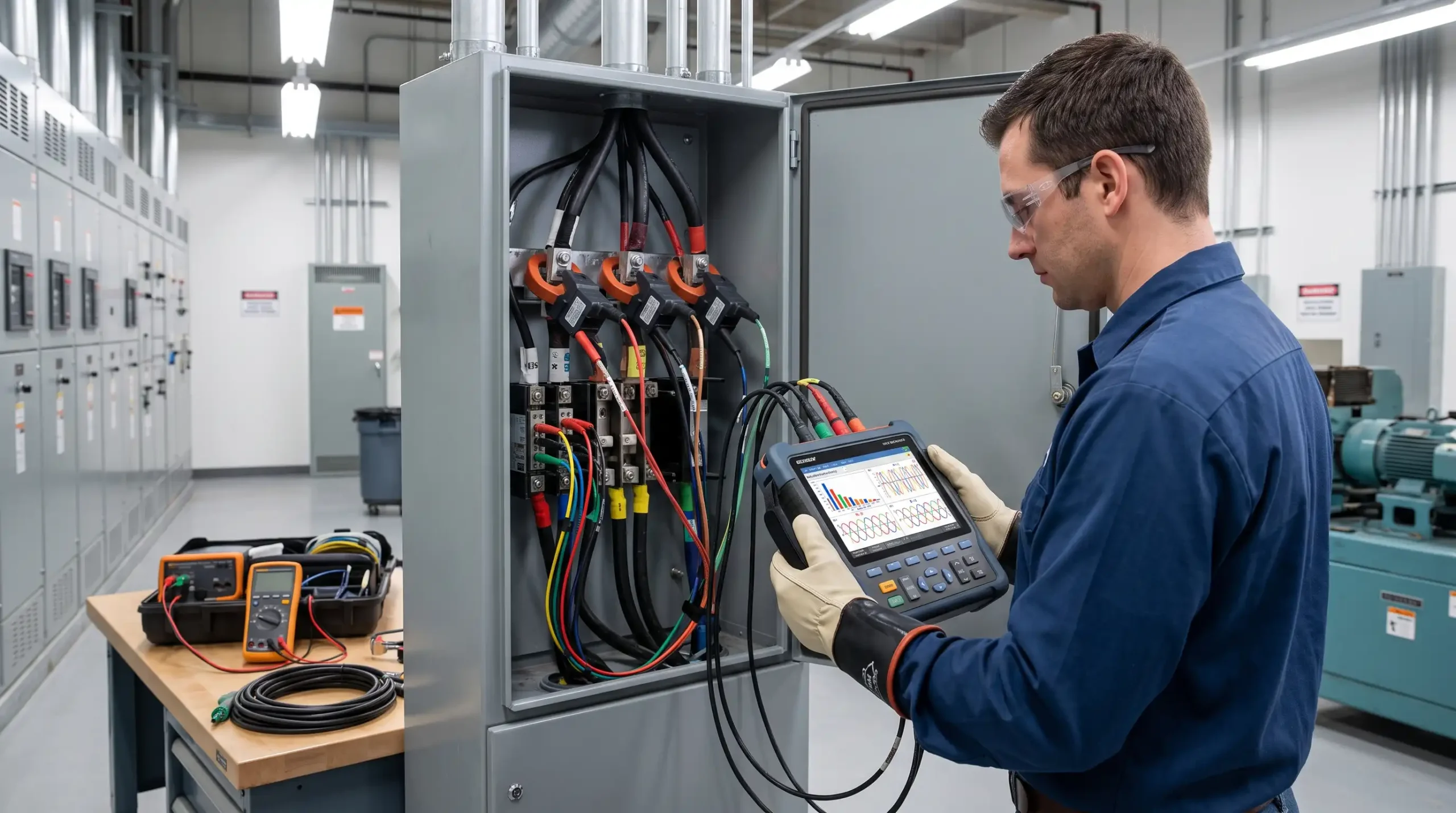 Üç fazlı elektrik sisteminde güç kalitesi ve harmonik ölçümü