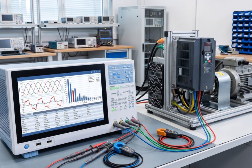 Güç analizörü ile elektrik sistemlerinde harmonik ve THD ölçümü
