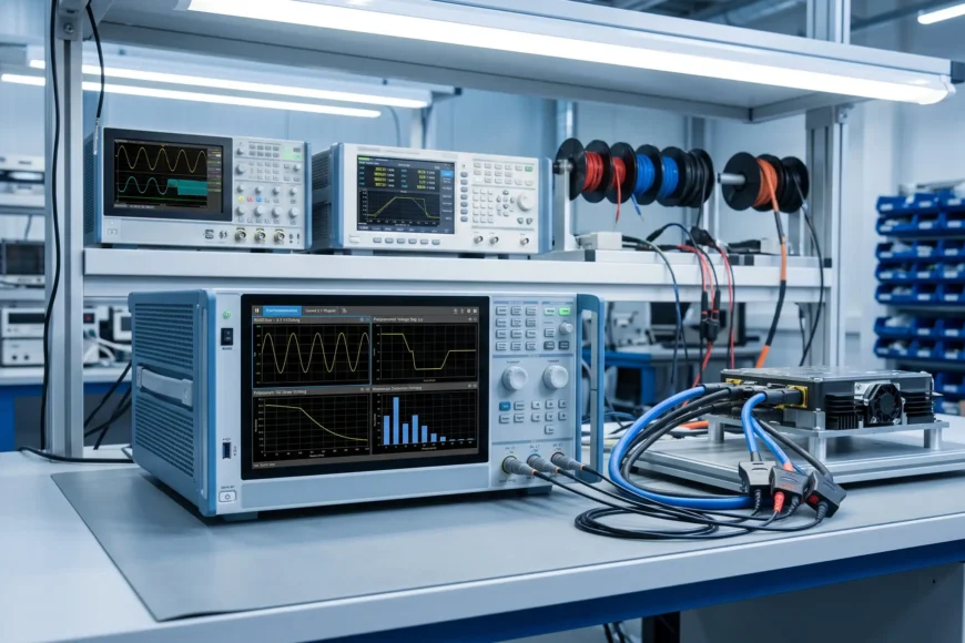 Programlanabilir AC güç kaynağı ile elektronik cihaz ve şebeke koşulları testi