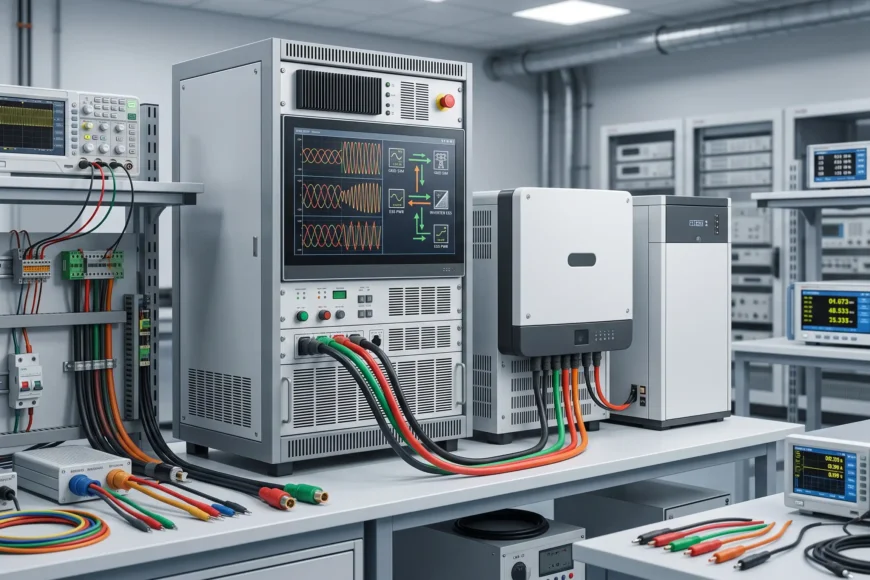 Rejeneratif şebeke simülatörü ile LVRT ve HVRT inverter testi