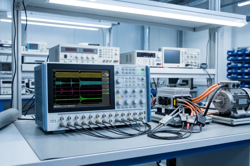 ScopeCorder ile inverter, motor ve çok kanallı elektriksel veri ölçümü
